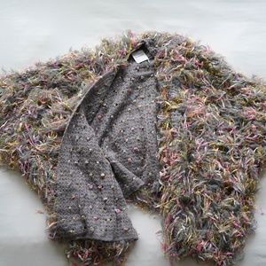 Free People knit fringe and metallic sweater